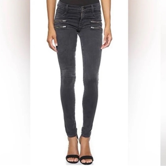 Madewell Black Skinny Skinny Moto Jeans, 27 - Picture 1 of 10
